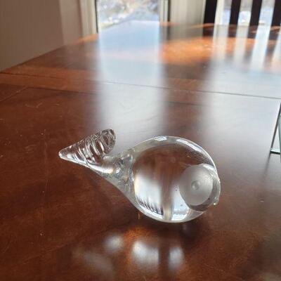LOT 572: 2 Candle holders and a Glass Whale (has a chip)