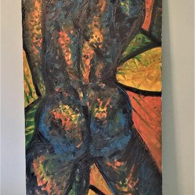 Lot #168  Large Oil on Canvas...