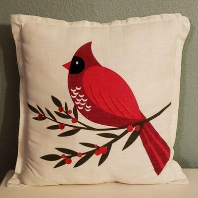 Lot 601: Cardinal Decorative Pillow 