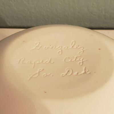 Lot 609: Native American Pottery signed Gonzales,  Rapid City, South Dakota 