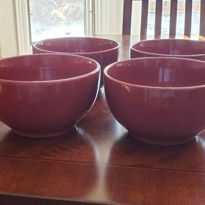 Lot 623: (4) Red Bowls