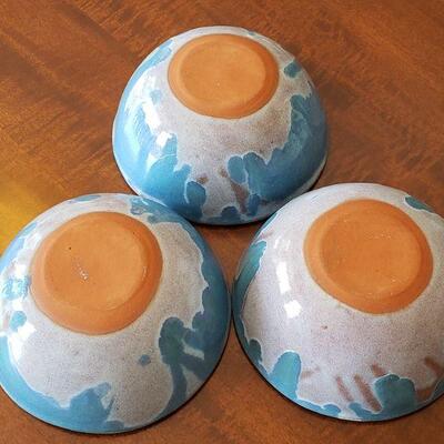Lot 624: (3) Pottery Bowls