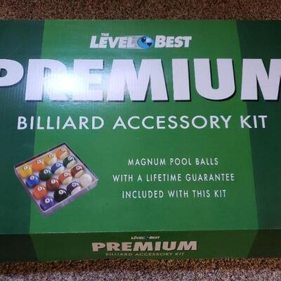 Lot 626: The Level Best Billard Accessories Kit with Magnum Pool Balls