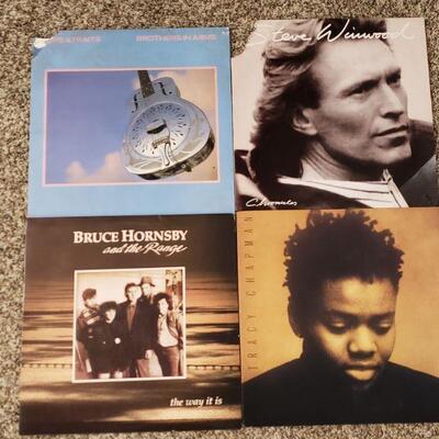 Lot 637: TRACY CHAPMAN, BRUCE HORNSBY, STEVE WINWOOD, DIRE STRAITS Vinyl lot