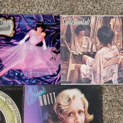 Lot 639: BONNIE RAITT and LINDA RONSTADT Vinyl lot
