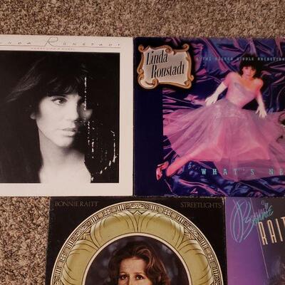Lot 639: BONNIE RAITT and LINDA RONSTADT Vinyl lot