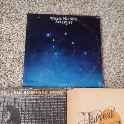Lot 640: Willie Nelson & Neil Young Vinyl lot