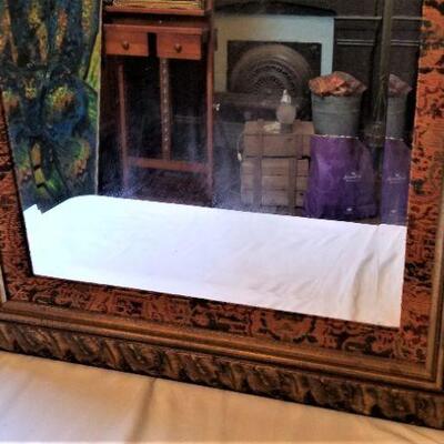 Lot #173   Wall Mirror in Dark Gilded Frame