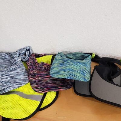Lot 660: Visor lot & Neon Vest lot