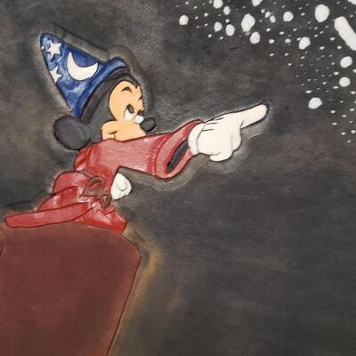 Lot 664: Handmade Mickey Mouse Artwork 