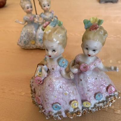 LOT 10 Group of 3 Ceramic Girl Figurines China