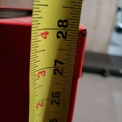 Lot 678: Red File cabinet 