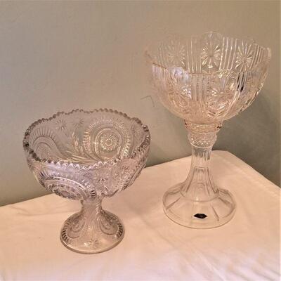 Lot #181  Two Crystal Compotes