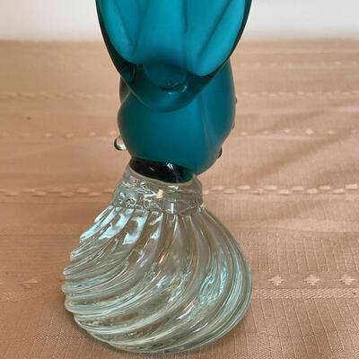LOT 18 Murano Glass Hand Blown  Blue Bird 11" tall