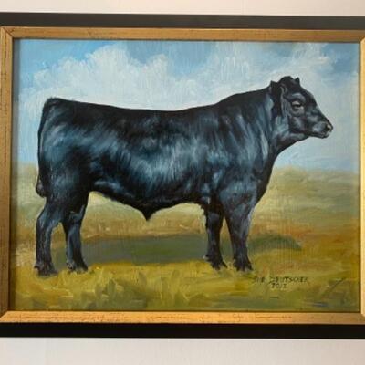 I - 723 Original Oil of Cow by Sue Deutscher 