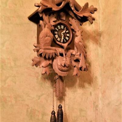Lot #193  Carved German Cuckoo Clock - working condition