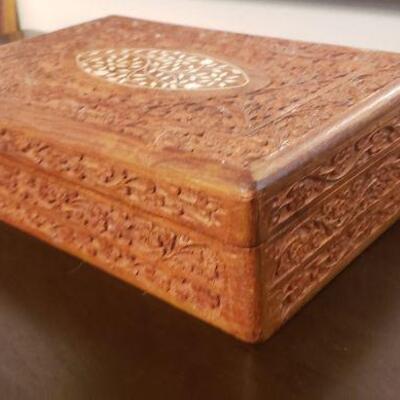Hand Carved Wood Box Lot