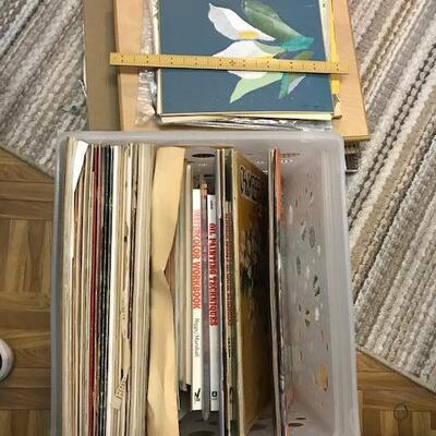 Art Supplies - Paint Brushes, Books, Two bins on Misc items (148)