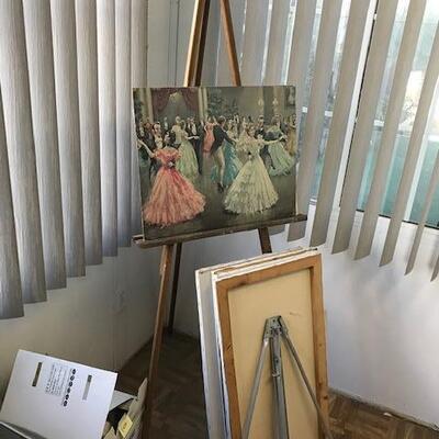 Art Supplies - Paint Brushes, Books, Two bins on Misc items (148)