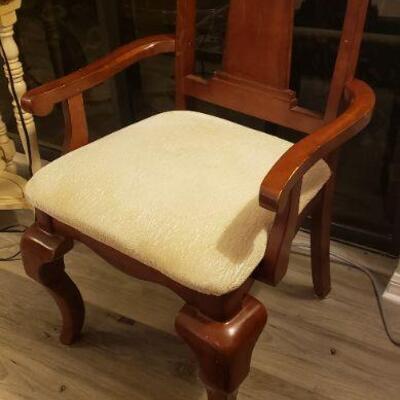 Single White Wood Chair