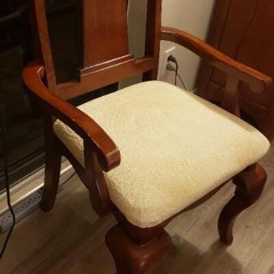 Single White Wood Chair