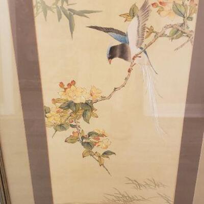 Oriental Bird Frame Lot