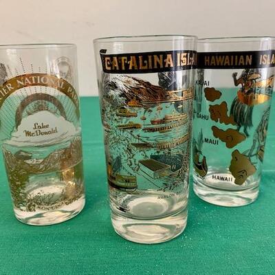 LOT 21 Vintage Souvenir Drinking Glasses Hawaii Catalina Glacier
