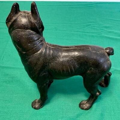 LOT 23 Antique Metal Door Stop Boston Terrier