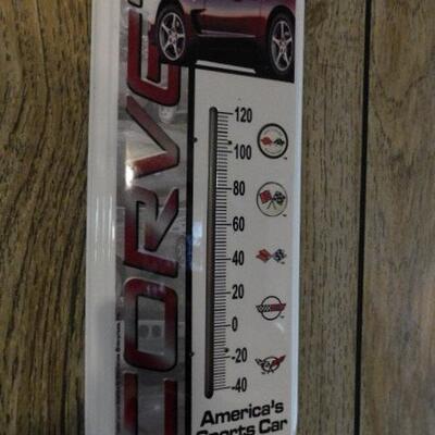 Corvette America's Sports Car Metal Wall Thermometer 17