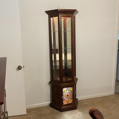 Small Double Lighted Curio Cabinet