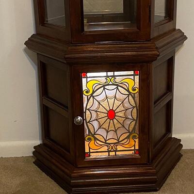 Small Double Lighted Curio Cabinet