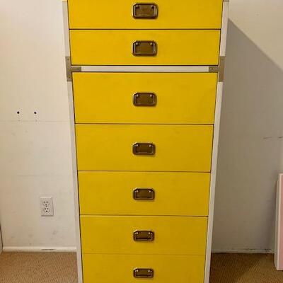 LOT 46 Vintage Chest with Yellow Drawers