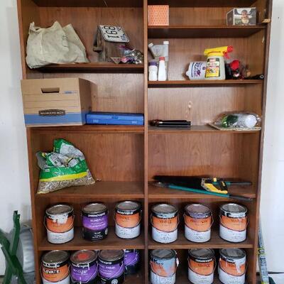 Lot 693: Large Bookcase (items on shelves not included)