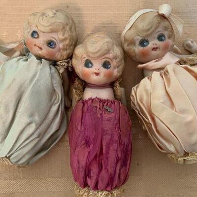 LOT 77 ANTIQUE BISQUE DOLLIES FLIRTY EYES 