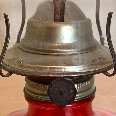 LOT 88 Kerosene Lamp Ruby Red Base