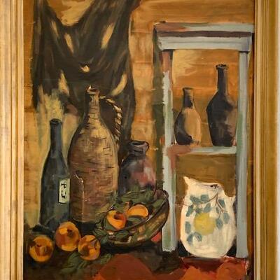 LOT 93 Still Life Painting 1959 Signed Stokes