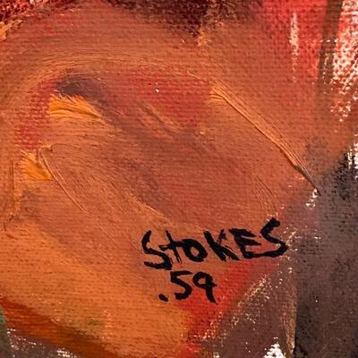 LOT 93 Still Life Painting 1959 Signed Stokes