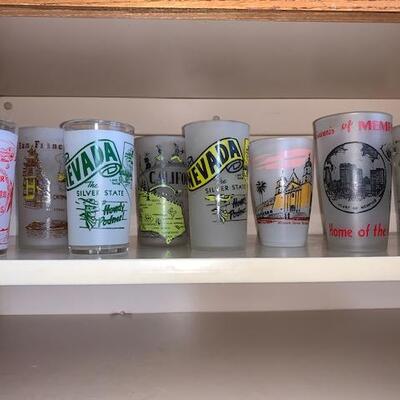 LOT 99 Group 8 Souvenir State Drinking Glasses 