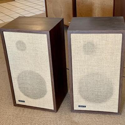 LOT 104 Pair Advent  Floor Speakers Walnut Case