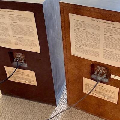 LOT 104 Pair Advent  Floor Speakers Walnut Case