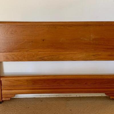 LOT 105 Full Size Waterfall Wood Frame Bed