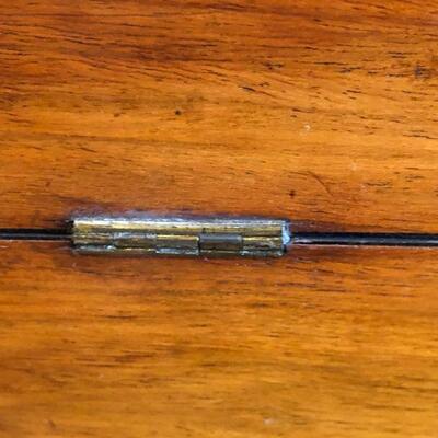 Beautiful Antique Wood and Metal Inlay Keepsake Box
