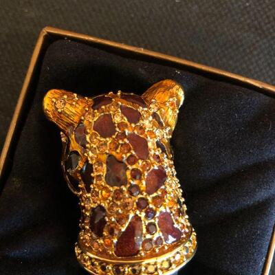 Jay Strongwater Leopard or Jaguar Designer Wine Bottle Stopper