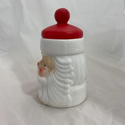 (1) Vintage | Small Santa Blow Mold & Cookie Jar