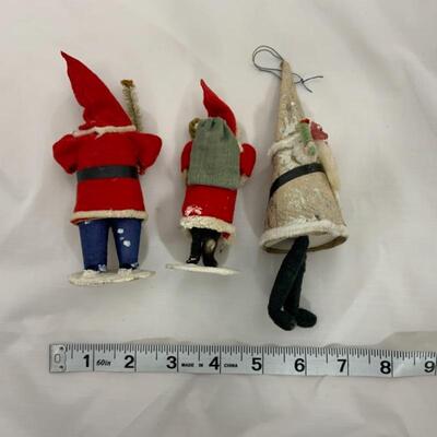 (7) Vintage | Three Clay Face Japan-Made Santas