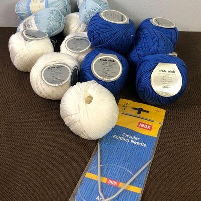 #14 Cotton yarn Blue, Blue and White 