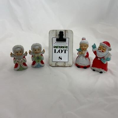 (8) Vintage | Four Japan-Marked Christmas Figures