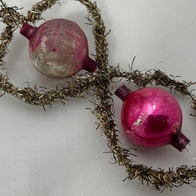 (10) Antique | Two Victorian German Tinsel Ornaments