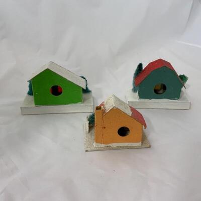 (12) Vintage | Three Japan-Marked Cardboard Christmas Houses