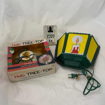 (14) Vintage | Halo Tree Topper & Faux Lantern WORKS